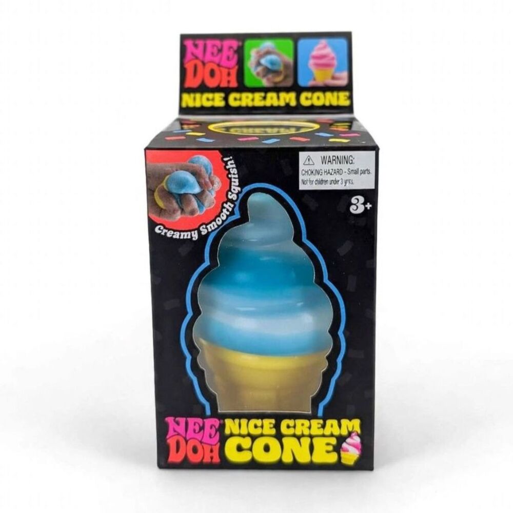 Schylling NeeDoh Nice Cream Cone Squishy Fidget Sensory Stress Toy Blue Swirl NI